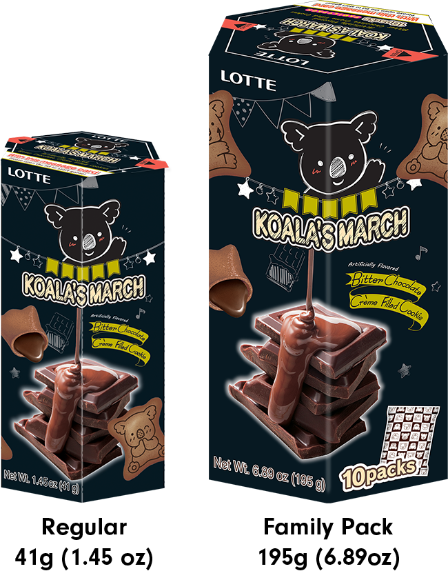 Koala's March  -bitter chocolate- | Regular 41g (1.45 oz) | Family Pack 195g (6.89oz)