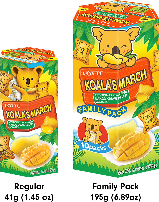 Koala's March  -mango- | Regular 41g (1.45 oz) | Family Pack 195g (6.89oz)